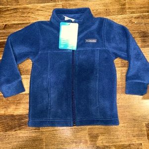 NWT Columbia 18M-2T Fleece Dark Blue Zip Up